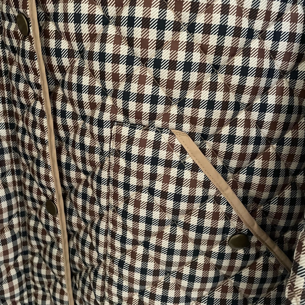 Gingham Checkered Quilted Barn Jacket - Picture 4 of 9